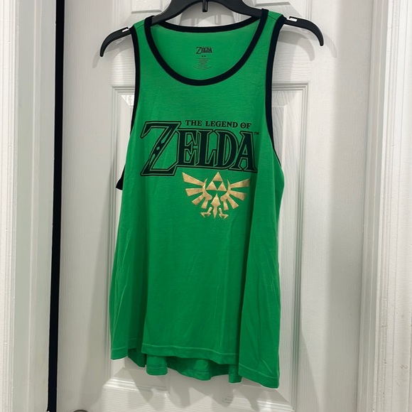 Tops - The Legend of Zelda green polyester and rayon tank size medium